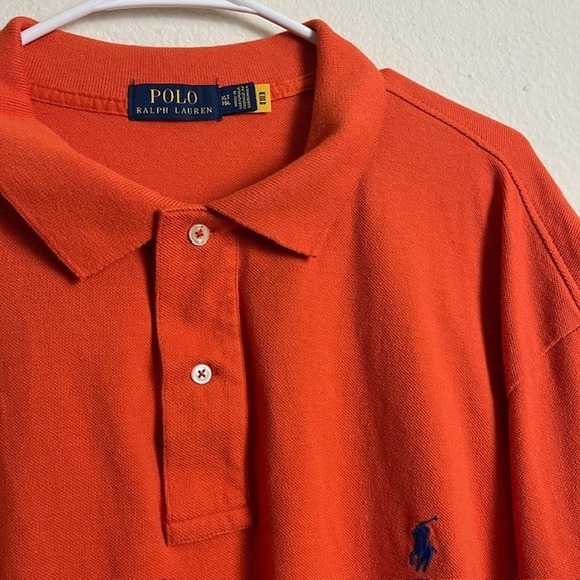 Polo Ralph Lauren XLT Big & Tall Orange Polo Shirt Classic Fit Short Sleeve - Picture 1 of 9
